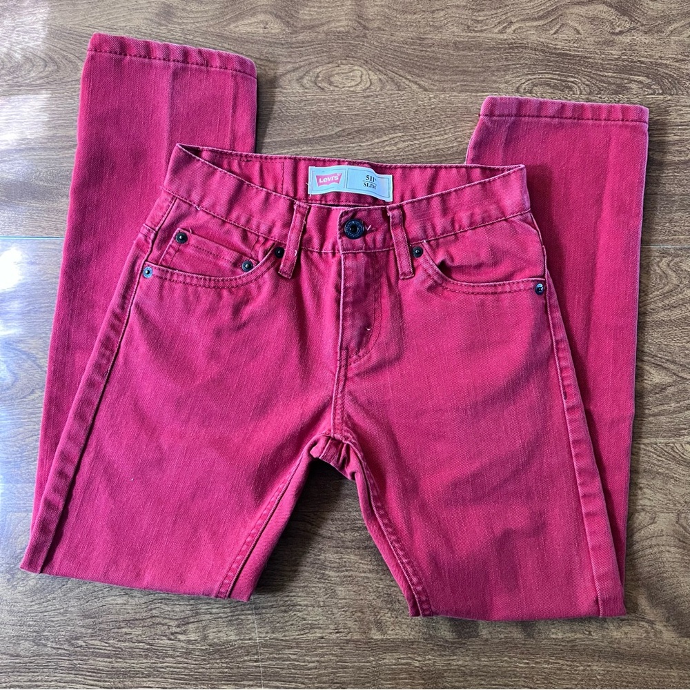 Levi’s 511 Children Slim Red denim Boys Jeans kids size 10R